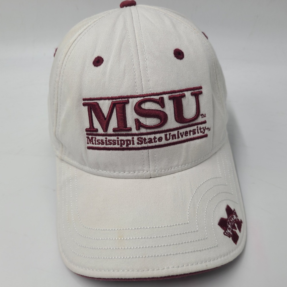 Mississippi State Bulldogs Hat Fitted One Size The Game Split Bar White NCAA Men
